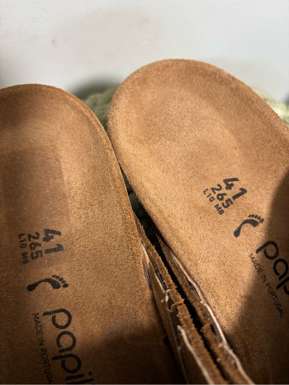NEW BIRKENSTOCK Papillio Namica Tea Brown Suede Cork Wedge Slide Sandals - Picture 7 of 9